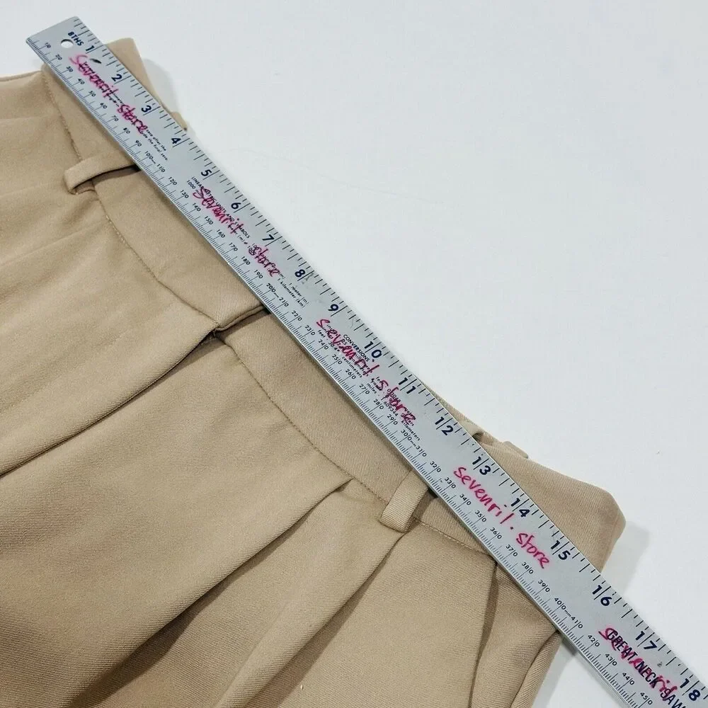 Favorite Daughter The Favorite Pleated Wide-Leg Pants Beige Size 12 NWOT - Picture 11 of 14